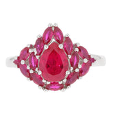 Sterling Silver Semi Mount Ring Setting Pear PE 8x6mm White Topaz - Syzjewelry